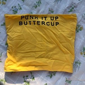 yellow tube top punk it up buttercup